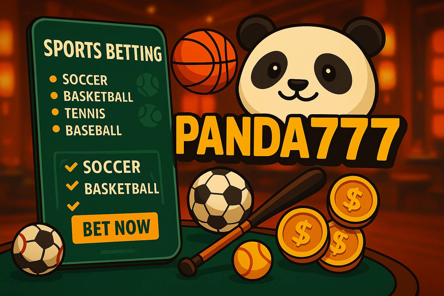Apostas esportivas no cassino online PANDA777